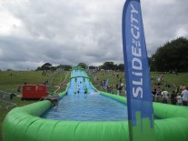 view from the bottom of Slide the City