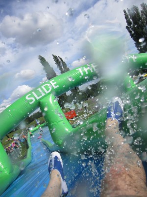 Water splash at Slide the City