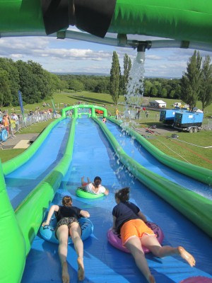 view from the top of Slide the City